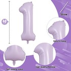 40 Inch Light Purple Number 1 Balloon For 1st Birthday Decoration Large Paste   