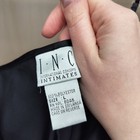 Vintage Inc Intimates Black Satin Maxi Slip Dress With Slit Y2k