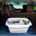 Camco Lg Plastic Collapsible Laundry Basket Handles For Storage White  open Box 