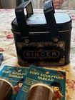 Vintage Sewing Lot Patterns Singer Tin Thread Buttons  Tools    More