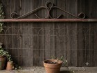 Antique Woven Wire Garden Gate Vintage Red Iron Lawn Fence Architectural Salvage