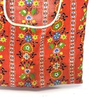 Vintage Red Floral Cotton Clothespin Bag With Wooden Hanger