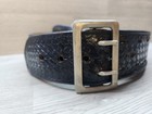 Vintage Gould   Goodrich 38    W Black Leather Police Duty Belt Basket Weave 