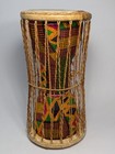 Vintage African Talking Drum Tribal Artisan Handmade