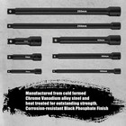 18 Pcs Drive Tool Accessory Set Premium Cr-v Steel Includes Socket Adapters