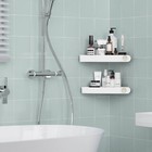 Shower Caddy Corner  2 Pack Adhesive Corner Shower Shelves For Bathroom Organ   
