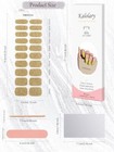 20pcs Gel Nail Polish Strips   Golden Glitter Self Adhesive Full Gloden Glitter