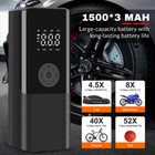 Pocket Air Car Tire Inflator Portable Air Compressor Power Bank Rechargeable