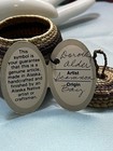 Vintage 2 Mini Handcrafted Alaska Baskets  lids Artist Dorothy Alder Scamnon Bay