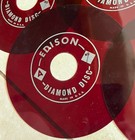 Lot Of 10 Ruby Red Edison Voicewriter Translucent Diamond Discs Untested