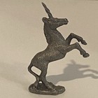 Vintage Pewter Fantasy Magic Unicorn Rearing Miniature Figurine