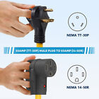 Open Box - Rv 30amp Male To 50amp Female Power Cord Plug Adapter 30m 50f Cable