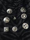 Vintage Lot  8  Of Rhinestone Buttons