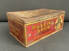 Old Vintage Rare Passing Show Cigarettes Adv  Sign Litho Tin Box  London