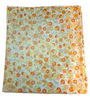 Vintage Orange Floral Queen Sheet Set   Pillowcase Daisy Retro 1970s Wild Flower