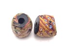 2 Old Venetian Antique Rare Fancy Wound African Trade Beads-ghana