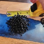 Vintage Shoe Clips Black Plastic Beaded Pom Poms Flapper Fun Collectible