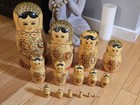 Huge Vintage 14 5  Ussr Nesting Dolls 16 Piece Set Russian Matryoshka Beriozka