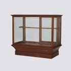 Antique Oak   Glass Country Store Floor Display Cabinet C1910
