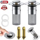 1-2pcs Universal Bathroom Sink Stopper Pop Up Drain Filter Kitchen Wash Basin Us