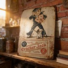 Vintage Patina Style 8 x12  Cracker Jack Advert  Sign   free Shipping 