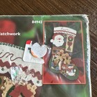 Bucilla Christmas Jewels Patchwork Santa Snowman Felt Stocking Kit 84942