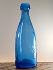 Nice 1850s Iron Pontil W h h  Chicago Blob Soda Cobalt Blue Antique Whh Bottle
