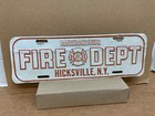 Vintage Hicksville Ny Fire Department Member Alum  License Plate