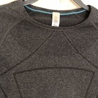 Ivivva Gray Long Sleeve Lightweight Layering Top Thumb Holes Reflective Logo 12