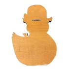 Vintage Hand Painted Wooden Goose Welcome Plaque Blue Polka Dot Wall Hanging