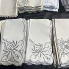 Vintage Lot Of 90  Linen     Embroidered  Cut Work Or Lace Napkins