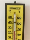 Springfield Instrument Co Plastic Yellow   Black Thermometer  096 Usa Works Vtg