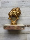 Pomeranian Metal Dog Trophy Vintage Misty Statue
