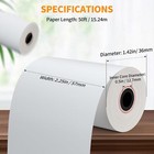 500 Rolls 2 1 4  X 50  Thermal Paper Credit Card Terminal Cash Register Receipt