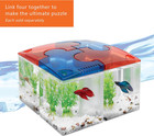 Betta Puzzle Aquarium Fish Tank Kit  Blue  Half Gallon