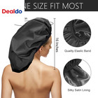 Extra Large Shower Cap  Double-layer Waterproof Reusable  Xl Satin Lining Shower