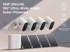 Aosu 5mp Solar Security Cameras Outdoor Wireless home Security System 4-cam Kit