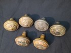 3 Pair Antique Victorian Eastlake Style Brass   Bronze Door Knob