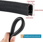 Rubber Edge Trim Guard 0ft 3m U Shape Seal Strip Fits 3 64 To 1 4  Thick Black