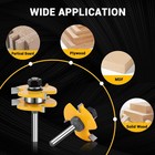 2pcs Tongue And Groove Router Bit 1 4 1 2 Shank 3t T-shape Wood Milling Cutter