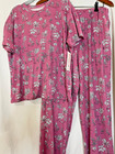 New Joyspun Womens Floral Pants Pajama Set Rose  Many Sizes
