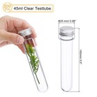 200pcs 45ml Plastic Test Tube With Screw Caps  140x25mm Tubes Aluminum Lid