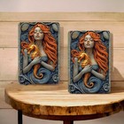 Mermaid Seahorse Metal Wall Sign     Coastal Ocean Decor  8x12 Aluminum Art