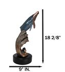 Ebros Large Nautical Ocean Marine Baleen Humpback Whale Breaching Water Statue