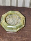 Vintage Marble Base Lamp  Planter  Standing Light ashtray  Vaseline Base Green
