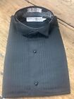 New Never Worn Black Wing Collar Tuxedo Shirt Prom Date Business Sizes S To 2xl