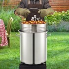 Seafood Crawfish Crab Boiler Stock Pot Stainless Steel Turkey Fryer Pot 64-100qt