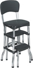 Cosco Retro Counter Chair step Stool  Sliding  Black