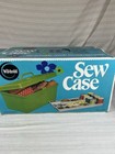 Vintage Wilson Wil-hold Sewing Pattern Case Box Blue Plastic Made In Usa Nos