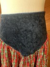 Vtg 80s Betsey Johnson Punk Label Black Velour   Red Tartan Plaid Circle Skirt M